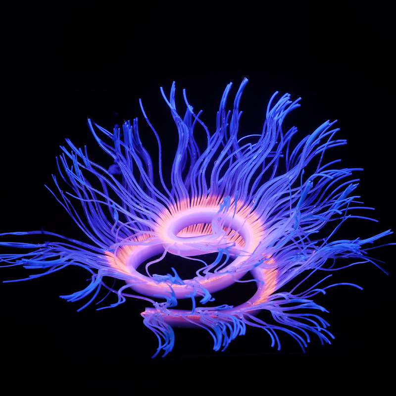 Aquarium fish tank landscape decoration silicone artificial plant soft coral landscape sea anemone 100cm long pic 8