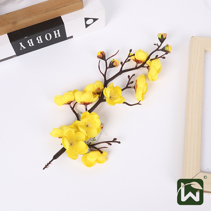 Wholesale of cross-border simulated winter plum blossoms, plum blossom bonsai, flower branches, New Year home decorations, living room vases and ornaments pic 21
