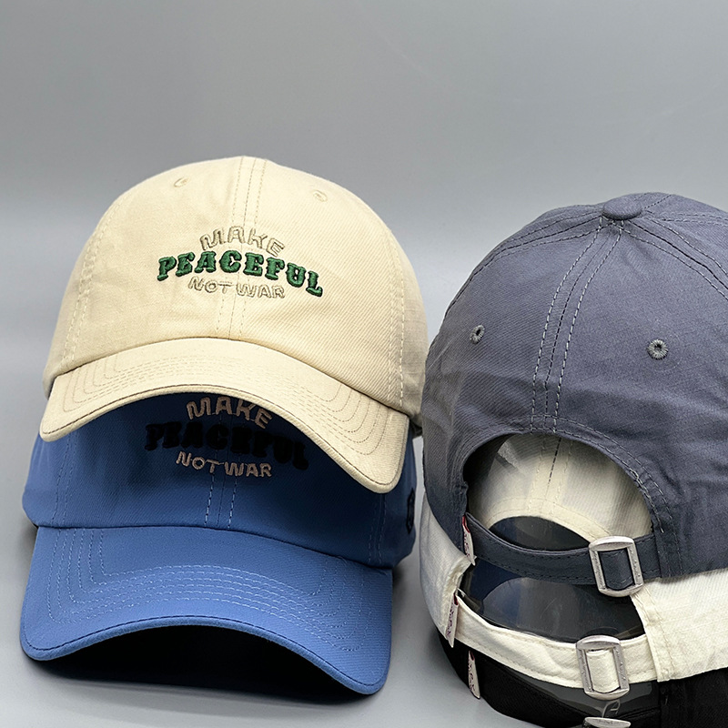 Hacer letras bordado gorra de béisbol mujeres cuatro estaciones versátil casual dutch tong cap protector solar visera pareja correr al aire libre pic 2