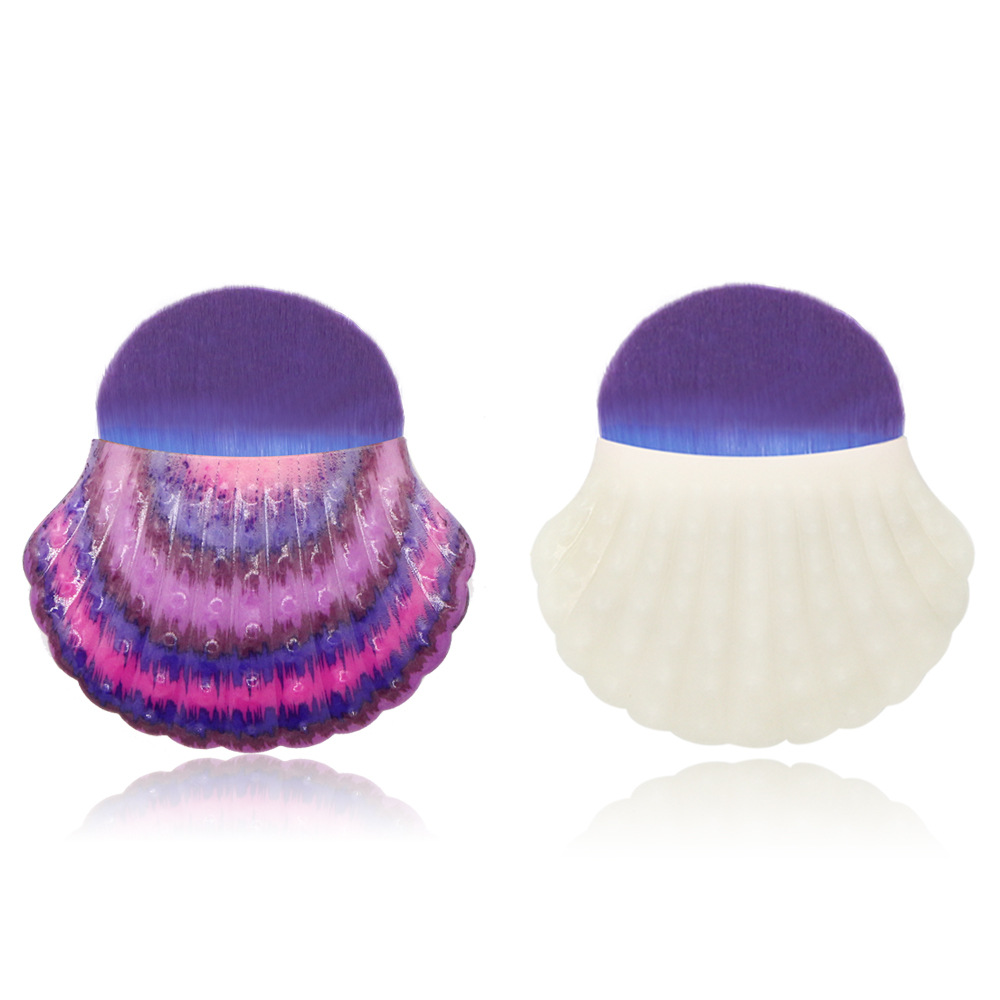 Factory direct sales of cross-border fan-shaped shell-shaped foundation brushes, single multi-functional semi-circular blush brushes and beauty brush tools pic 26