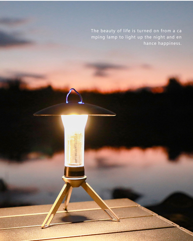 Multi-functional campsite camping lamp, retro atmosphere lamp, tent outdoor emergency USB charging led detachable flashlight pic 3