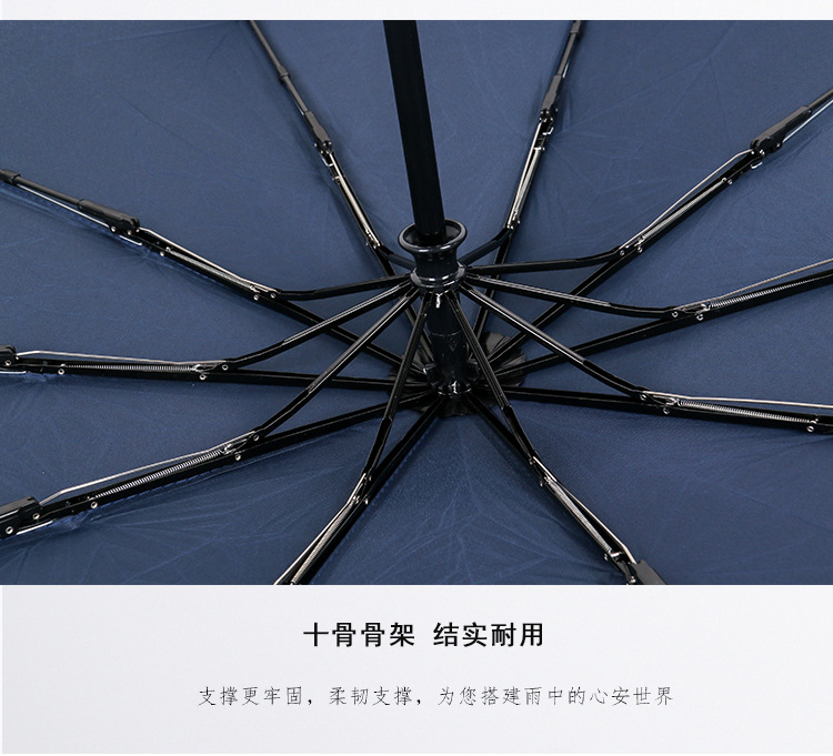 Creative 10-bone fully automatic umbrella advertising gift umbrella, reinforced all-weather business umbrella manufacturer pic 11