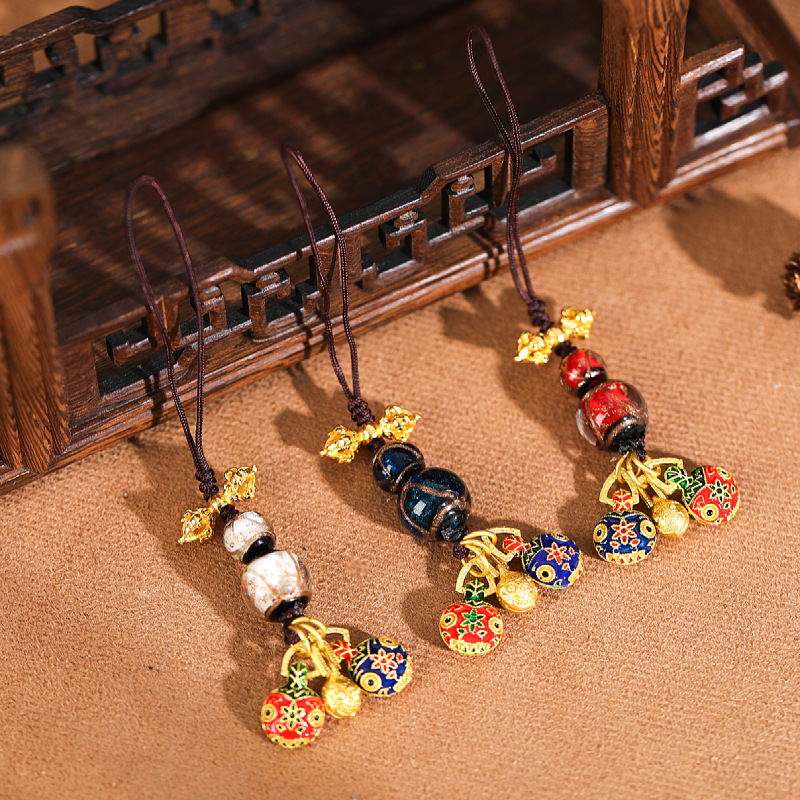 香灰琉璃吞金兽吊坠挂件汽车钥匙扣手机链包挂编绳挂饰吊坠手机挂详情3