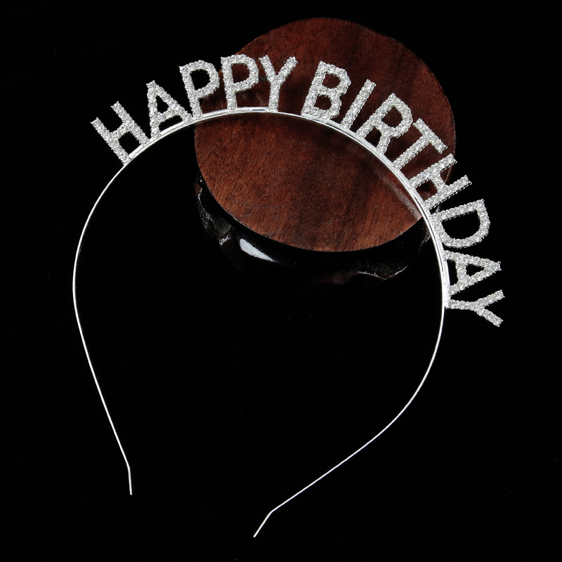欧美跨境生日派对头饰头箍女字母happy birthday生日快乐发箍皇冠详情5