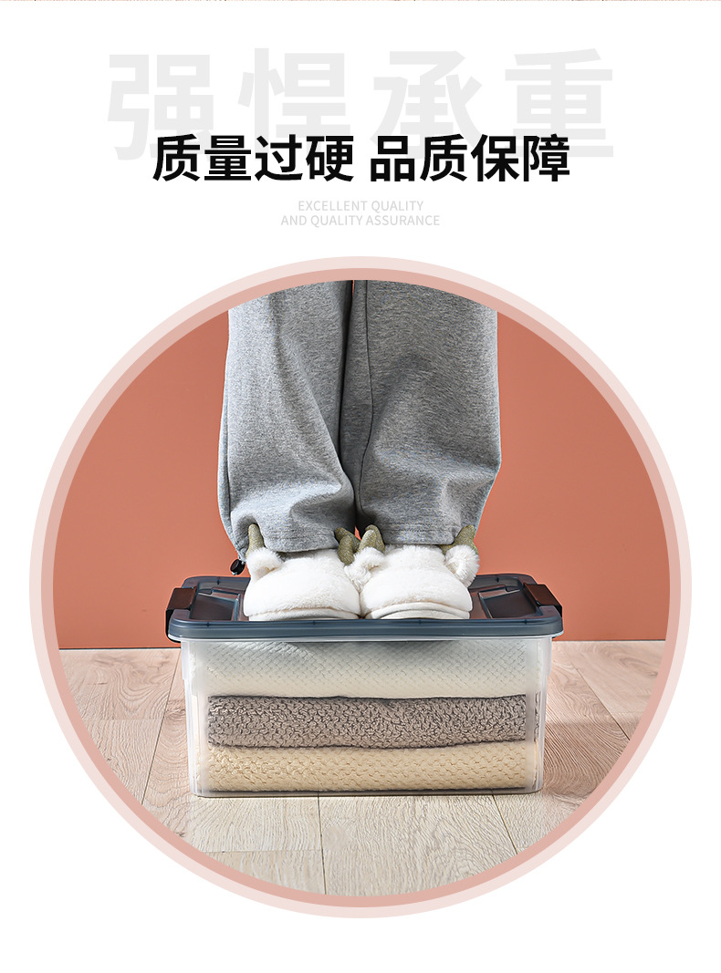 Storage box with lid, miscellaneous drawer, classification box, refrigerator storage box, portable medicine storage box, student stationery pic 15