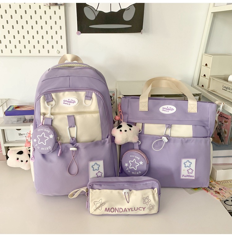 书包初中女生高中生小学生三到六年级大容量高颜值轻便软双肩背包详情30