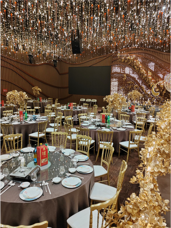 Hangzhou Banquet Center dining tables and chairs Hotel theme wedding bamboo joint chairs, European-style wedding castle chairs, wedding banquet folding chairs pic 10