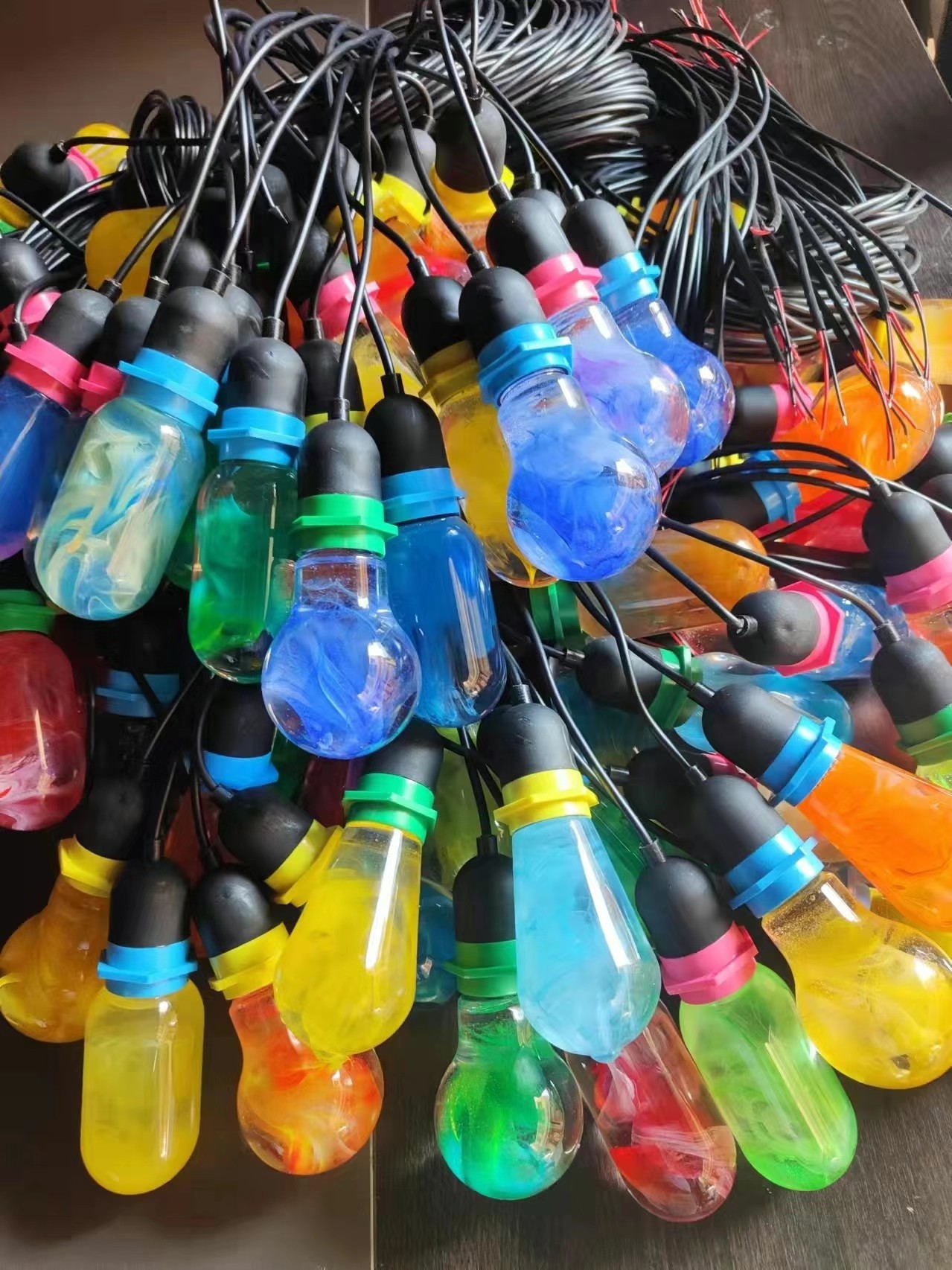 led seven-color glazed amber lamp, wishing bottle, tree lighting decorative lamp, outdoor waterproof, popular hanging tree chandelier pic 7