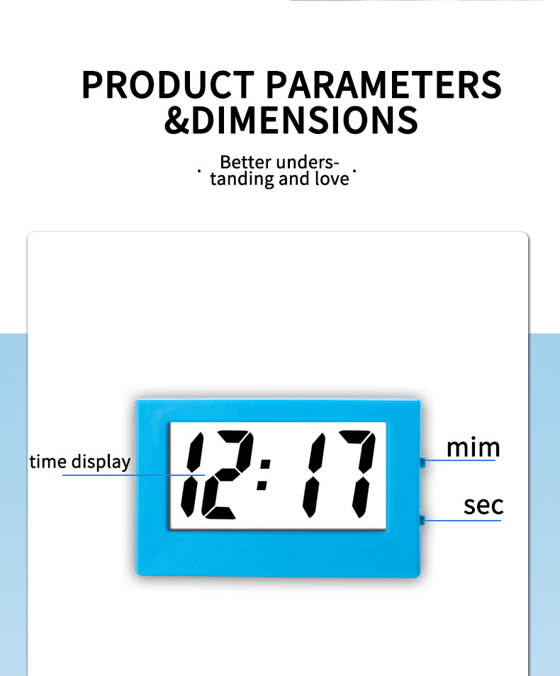迷你立式三角钟 办公室书桌学习静音简约电子考试创意计时器学生详情11