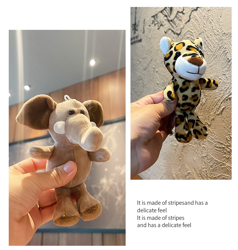 宝拉吊脚动物系列钥匙扣公仔服饰条纹斑点毛绒挂件牛仔裤包包配件详情10