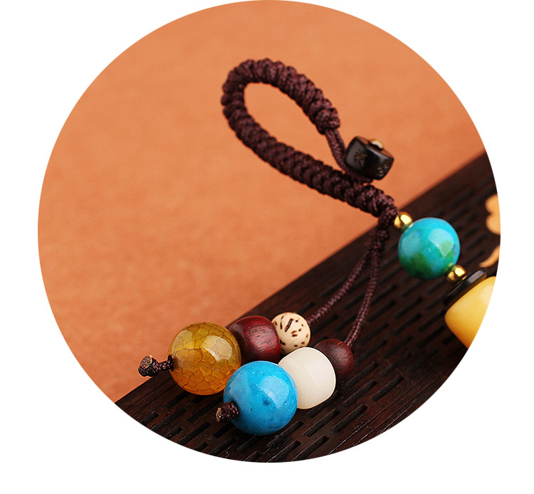 High-end, pure handcrafted, wealth-flowing PI Xiu, small-leaf rosewood, car keychains, car pendants, lanyard, small gifts pic 19