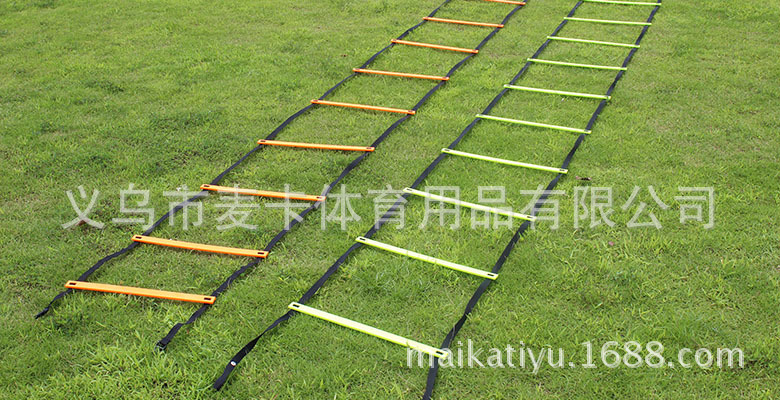 厂家供应足球训练敏捷梯 速度梯子 灵敏梯 训练跳格软梯8米16节等详情4