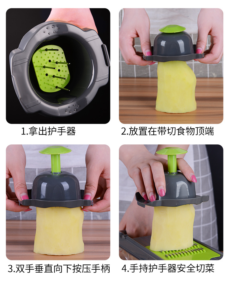 INBODI vegetable cutter with 8 blades and multiple functions, available for cutting potatoes, shredded radishes and potato slices. Supplied by the manufacturer pic 24