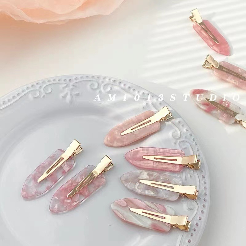 现货批发醋酸发夹侧边刘海夹无痕发卡女夏季网红化妆鸭嘴夹子头饰详情9