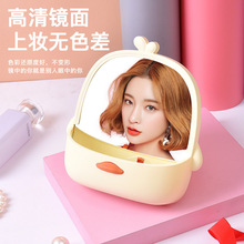猫耳梳妆镜 高清台式旋转化妆镜子女生梳妆台创意简约美容公主镜详情13