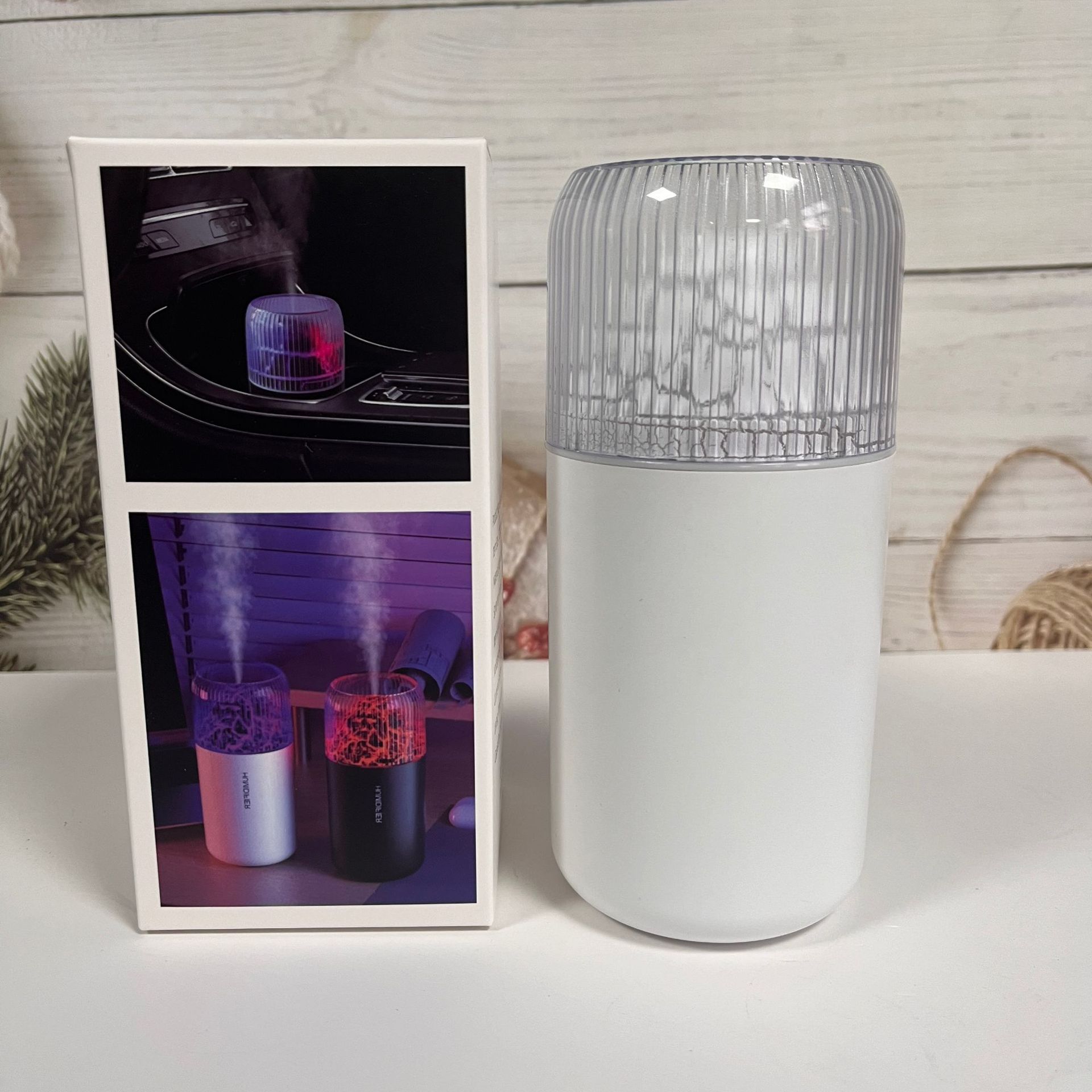 跨境新款仿真火焰加湿器创意七彩氛围灯大雾量补水车载雾化加湿器详情5