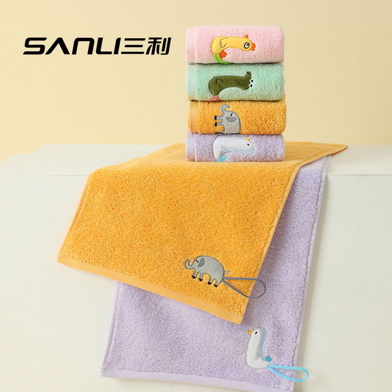 三利毛巾六层纯棉洗脸巾新生婴儿方巾4层纱布口水巾幼儿园小毛巾详情4
