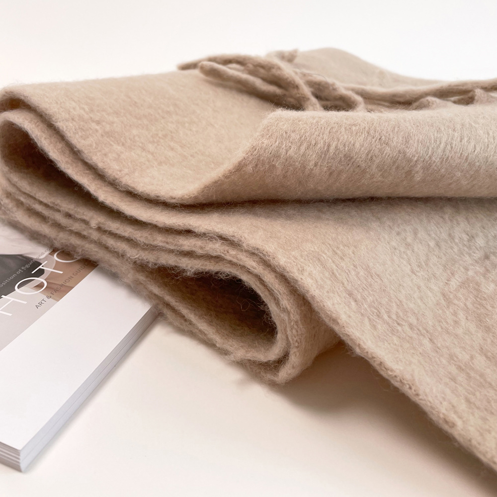 Solid color mohair scarf, sweet potato best-selling warm mid-length scarf, winter shawl, scarf for outerwear, wholesale from Europe and America pic 33