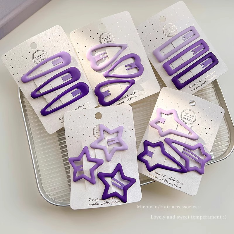 星星发夹y2k多巴胺卡子女儿童配饰头饰bb刘海夹五角星鸭嘴夹批发详情6