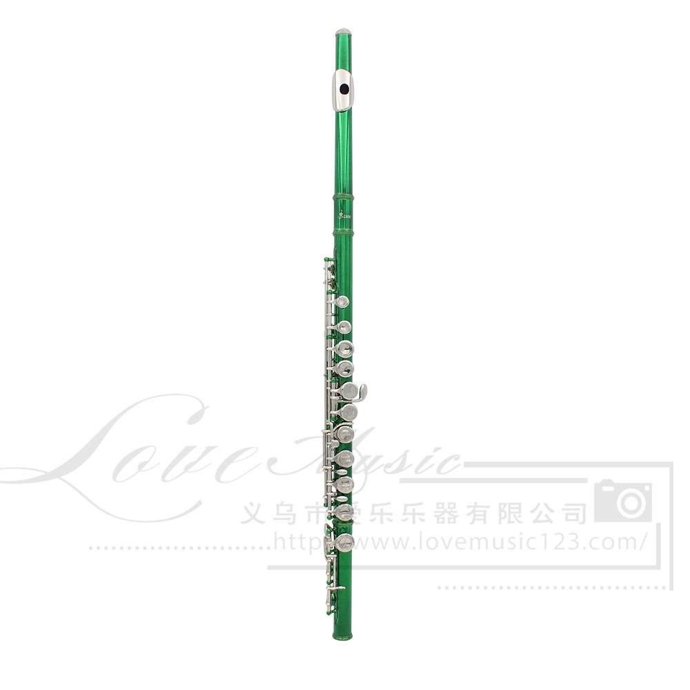 Lade 16-hole flute, C major color flute, nickel-plated closed key with E key, professional brass instrument flute flute pic 10