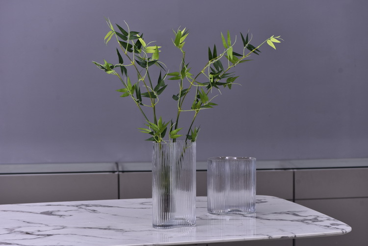 Factory direct sales of artificial bamboo leaves, new Chinese style Zen-like artificial leaves wholesale, 2-prong bamboo leaves, flower and leaf materials, green plants, Lanjin artificial plants pic 15