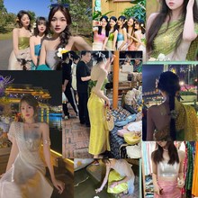儿童傣族花儿舞蹈演出服装孔雀舞表演服艺考渐变修身鱼尾裙女童详情39