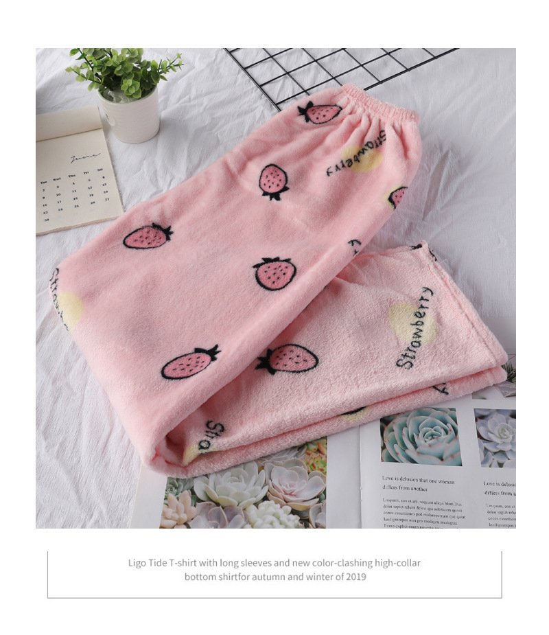 Autumn and winter pajama pants, fairy warm pants, HiDeMi flannel long pants, coral fleece home pants, one-piece consignment pic 16