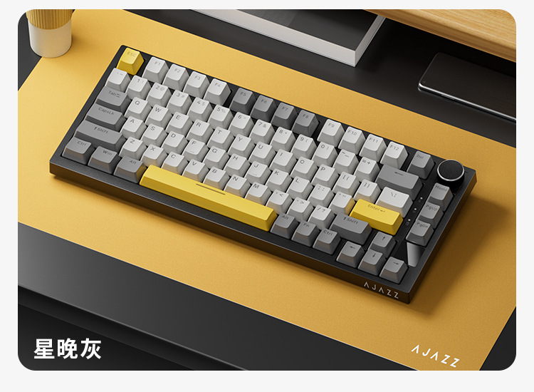 Black Knight AK820pro Wireless Bluetooth three-mode mechanical keyboard customization 75 hot-swappable gasket gaming side engraving pic 21