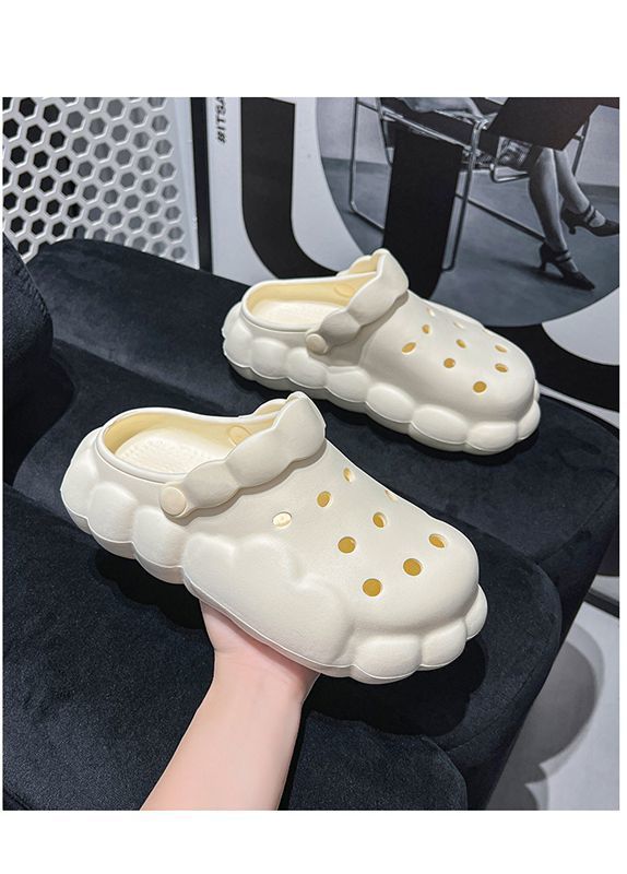 可爱云朵洞洞鞋女夏季外穿2023新款防滑踩屎感厚底包头凉鞋拖鞋女详情9