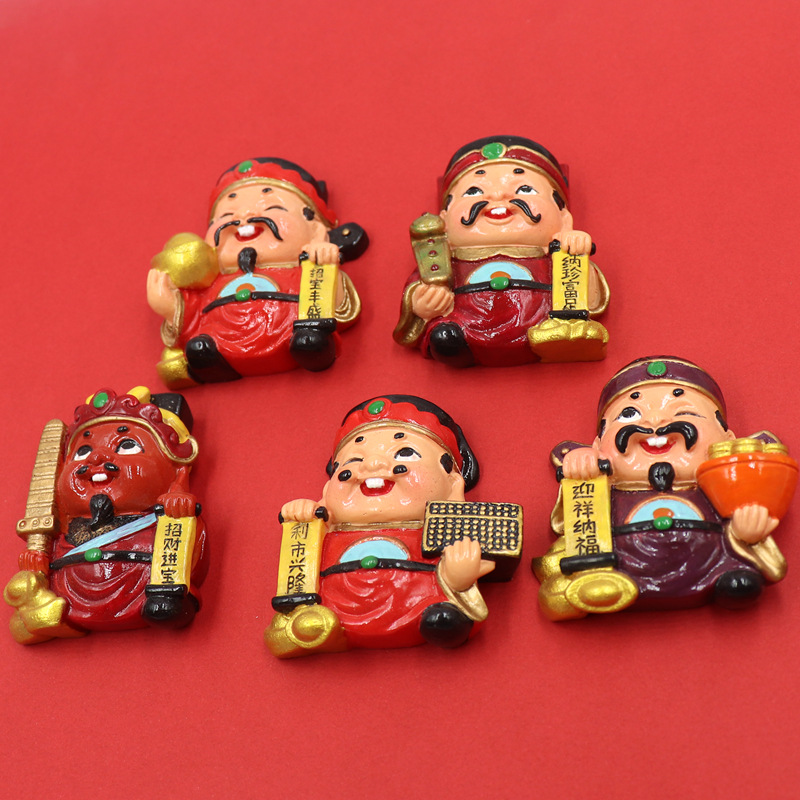 专业厂家定制 创意中国新年财神树脂冰箱贴 家居装饰立吸铁石体磁贴 春节喜庆礼品定制详情2