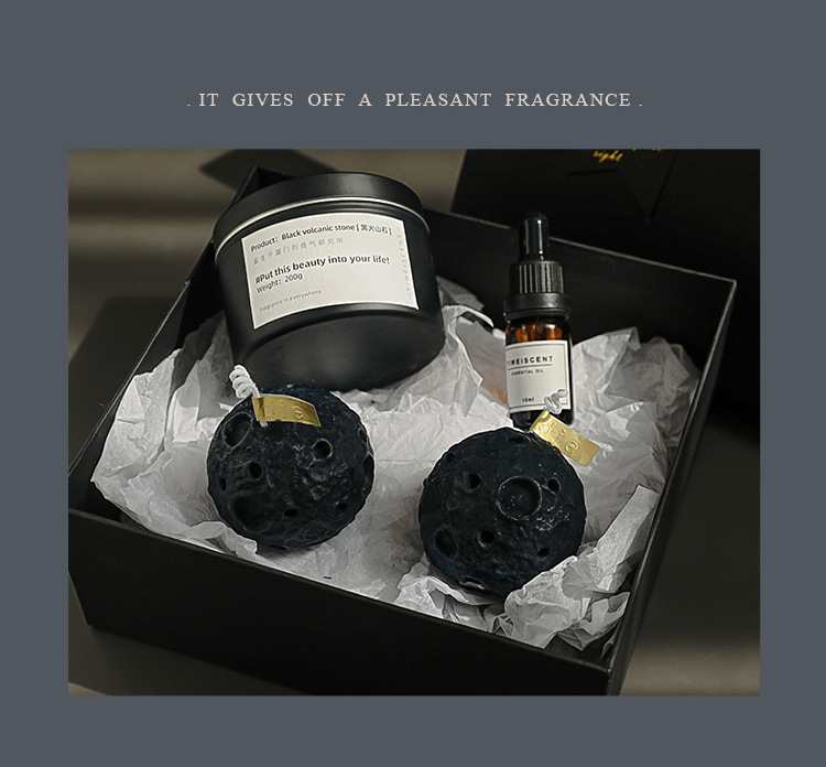 Moon scented candles, creative bedroom ornaments and souvenirs, spherical moon candles pic 21