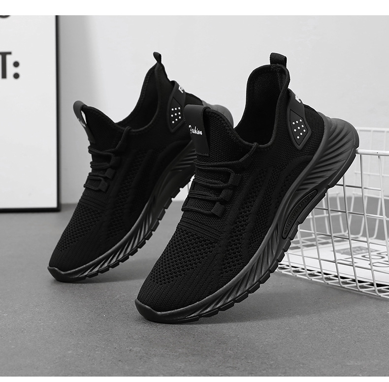 2024春秋季新款情侣时尚休闲运动单鞋批发跨境工厂潮流飞织鞋代发详情14