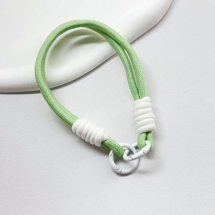 简约ins拼色编织绳短款手机挂绳ccd相机挂件手提挂饰男女腕带双扣详情18