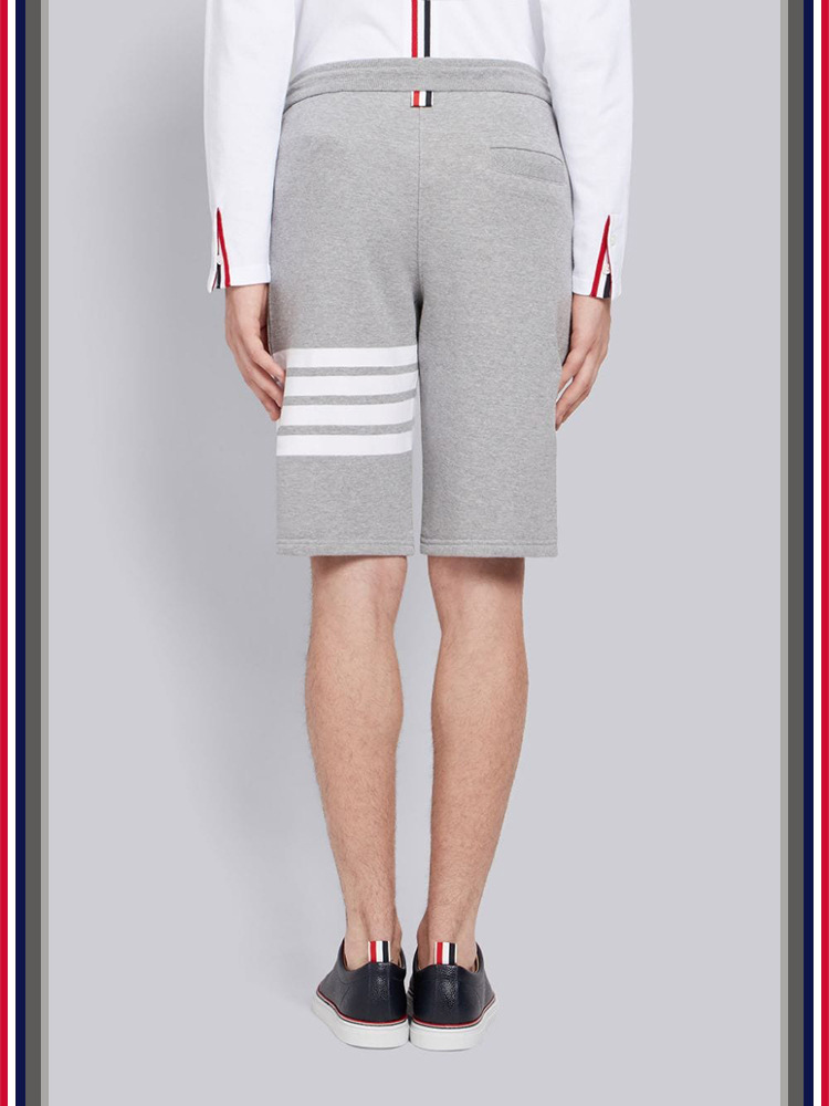 TB teñido teñido cuatro barras rayas moda hombre verano moda pantalones de algodón moda marca pantalones medios pantalones deportivos pantalones casuales hombres pic 14