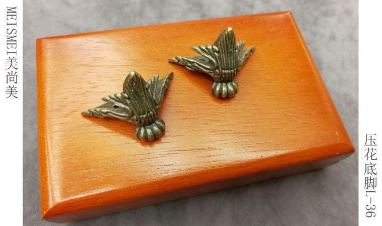 Antique base furniture, hardware base, wooden box, gift box, corner guard, alloy base, bronze color base, 1.2cm-3cm pic 8