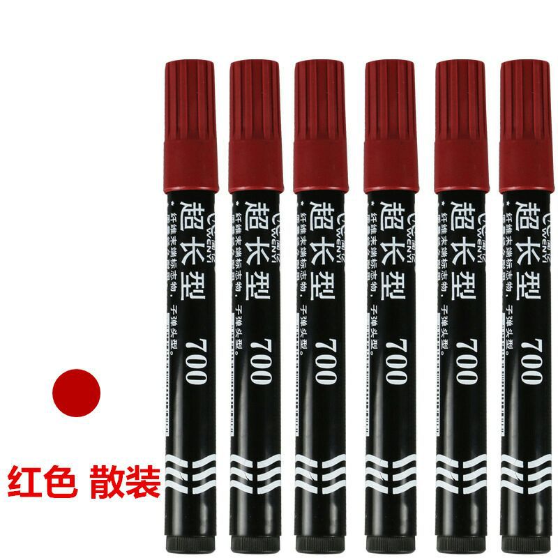 Boxed 700 marker pens, color big-headed pens, black with ink, blue and red oil-based pens, logistics marker pens pic 11