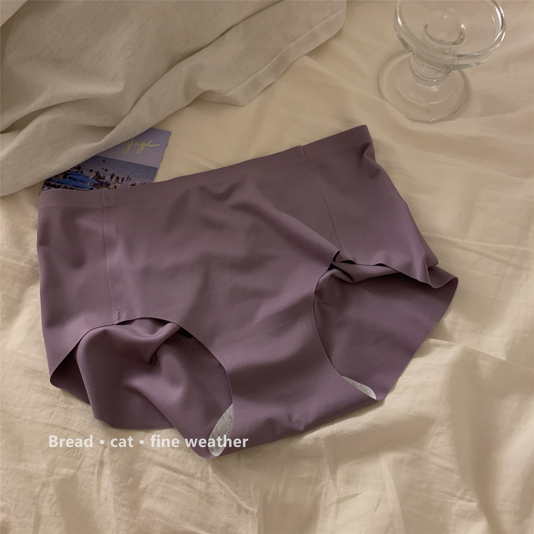 纯色少女冰丝无痕女士内裤纯棉裆部舒适透气速干提臀三角内裤女详情4