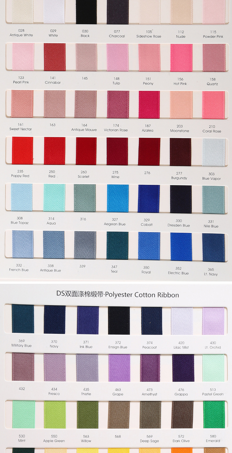 Double-sided matte webbing, thickened Korean version polyester-cotton jewelry, trophy decoration accessories, bows, colorful ribbons wholesale pic 17