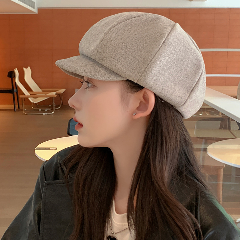 Otoño-invierno 2022 gorra de octagón niño japonés artes y artes sombrero de periódico versátil Señora Inglesa lengua de pato pintor boina pic 2