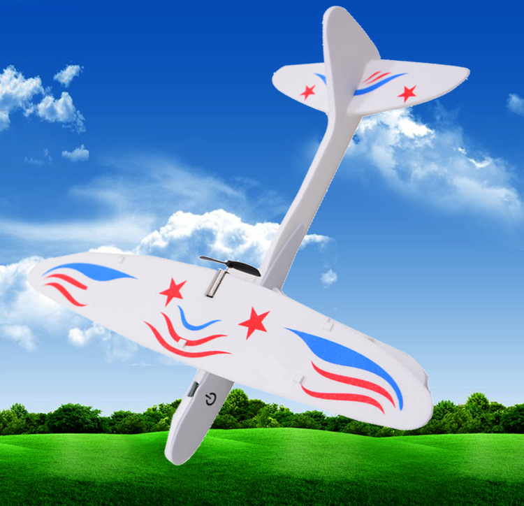 Model aircraft biplane electric flying glider model aircraft assembly model electric biplane aircraft model pic 5
