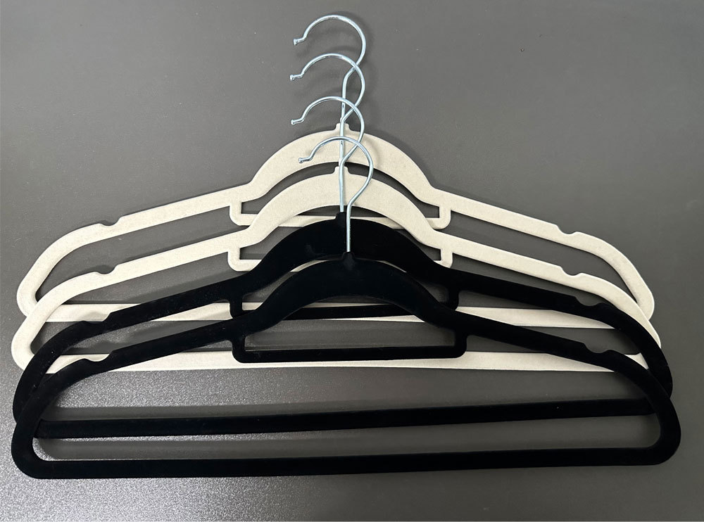 亚马逊厂家爆款多功能家用收纳植绒衣架加粗款防滑无痕衣架衣撑子详情13