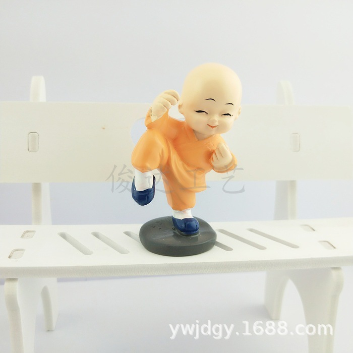 卡通树脂摆件礼品功夫和尚家居创意卡通摆件功夫和尚汽车摆件详情10