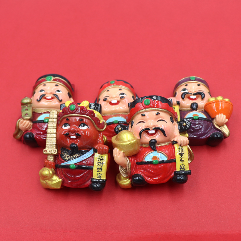 专业厂家定制 创意中国新年财神树脂冰箱贴 家居装饰立吸铁石体磁贴 春节喜庆礼品定制详情3