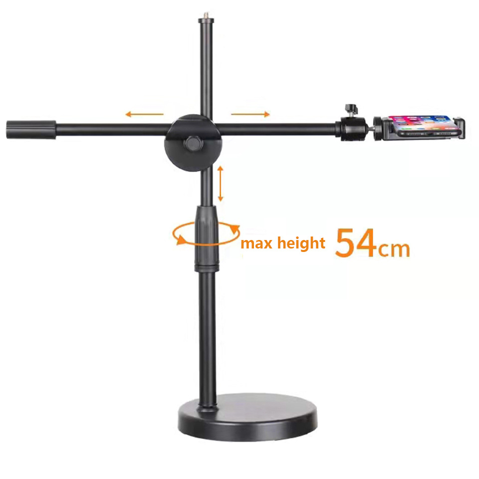 Desktop professional shooting fill light, live streaming online classes, Douyin food anti-shake stick, Internet celebrity selfie, mobile phone overhead shooting stand pic 14