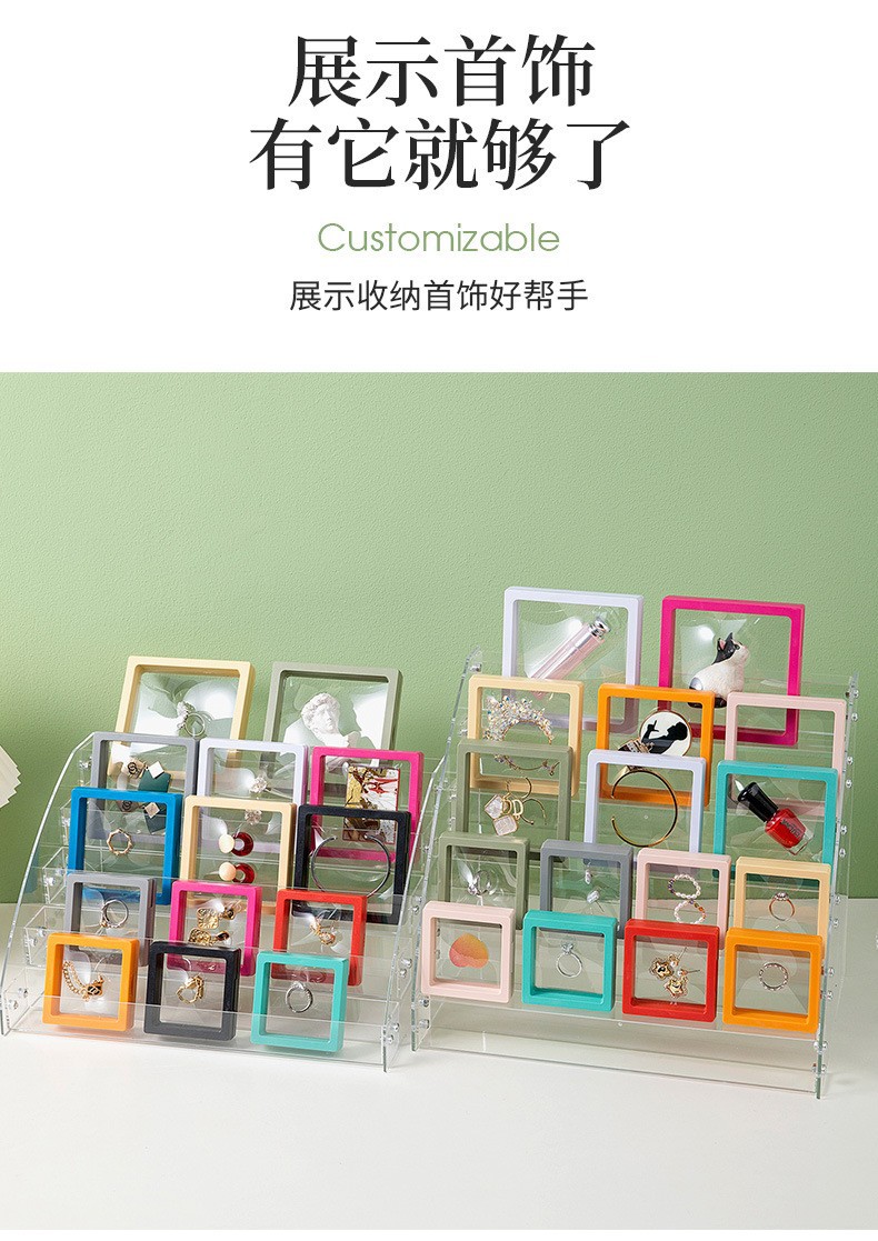 Anti-oxidation transparent PE film display box, suspended packaging box, gift bag, jewelry, ring and accessory box in stock pic 12