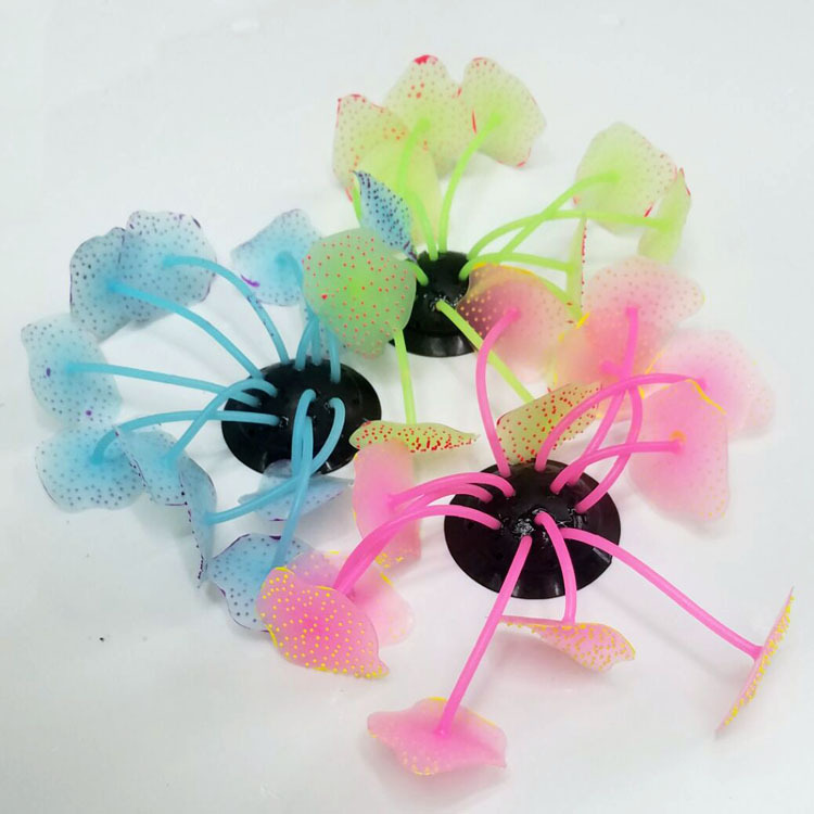 Baojie aquarium decorative simulation coral soft glue products fish tank décor SH001 fábrica al por mayor pic 28