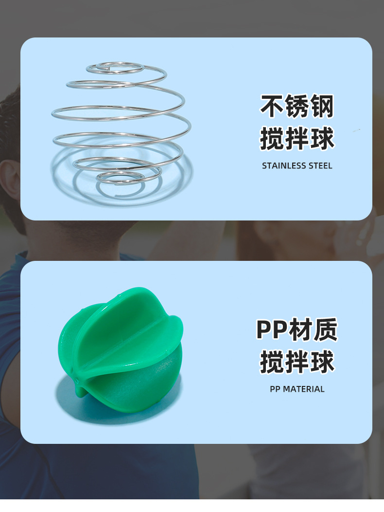 定制便携户外运动健身通用摇摇杯蛋白粉搅拌杯运动水杯详情3