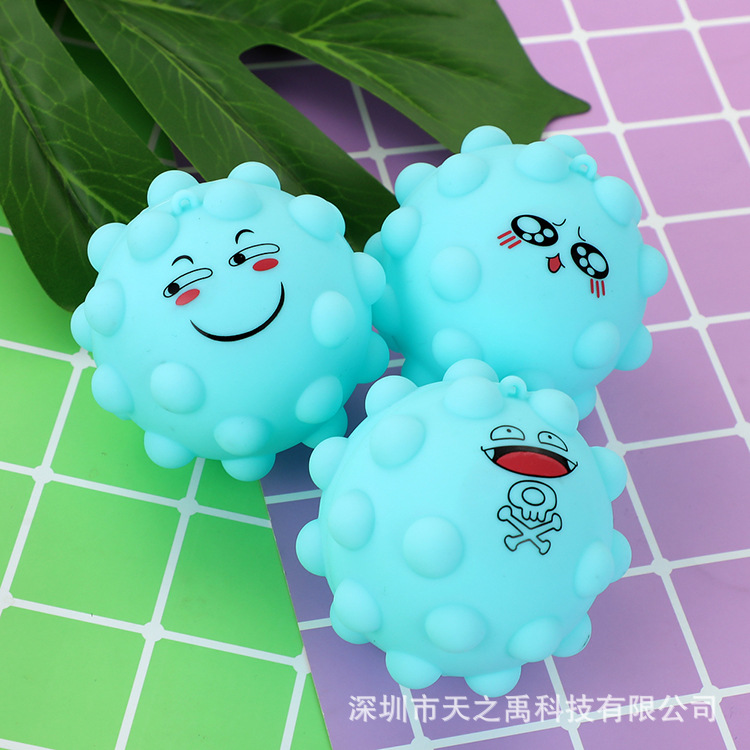 Cross-border best-selling silicone Pioneer balls, 3d finger press release and stress relief bubble balls, optional expression stress relief balls pic 13