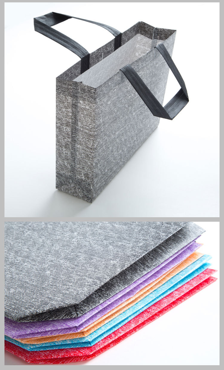 Wholesale of large-sized laminated non-woven fabric bags with logo printing for clothing stores, thickened three-dimensional bags and handbags pic 22
