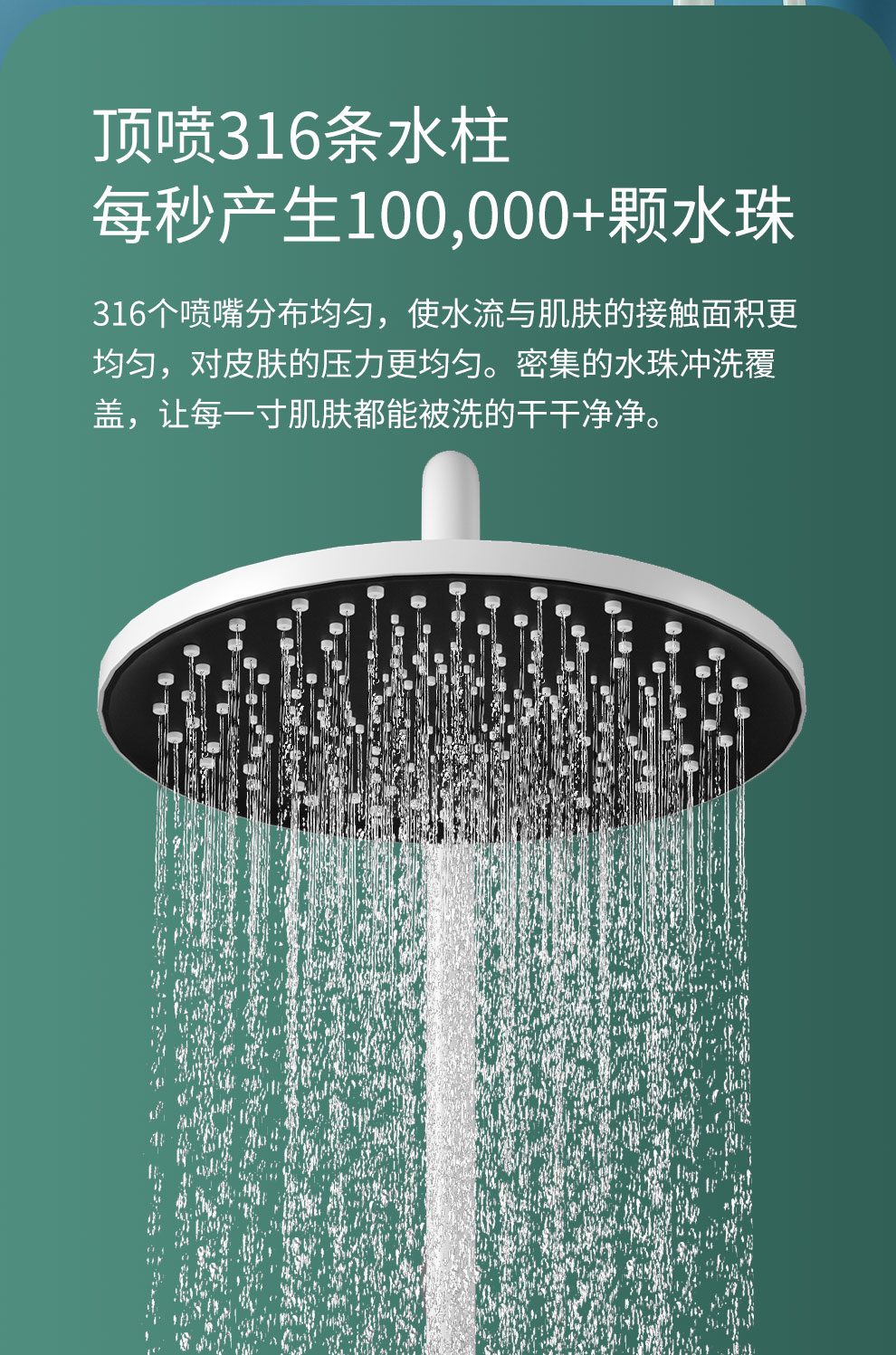 Moonlight White digital display constant-temperature shower head set, bathroom bath pressure-increasing nozzle, bathroom household copper white shower head pic 6